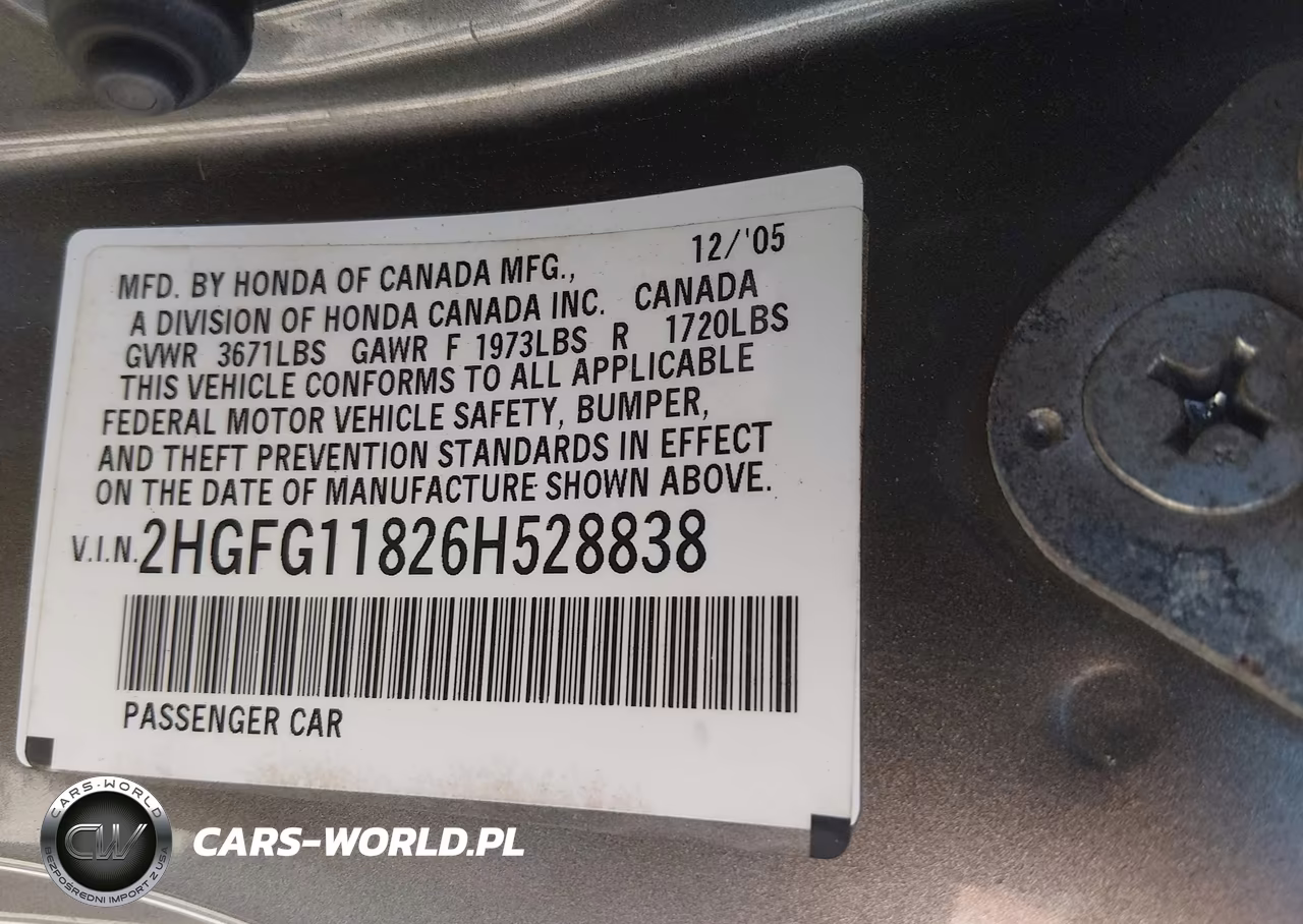 2006 Honda Civic Ex VIN:2HGFG11826H528838 - 9