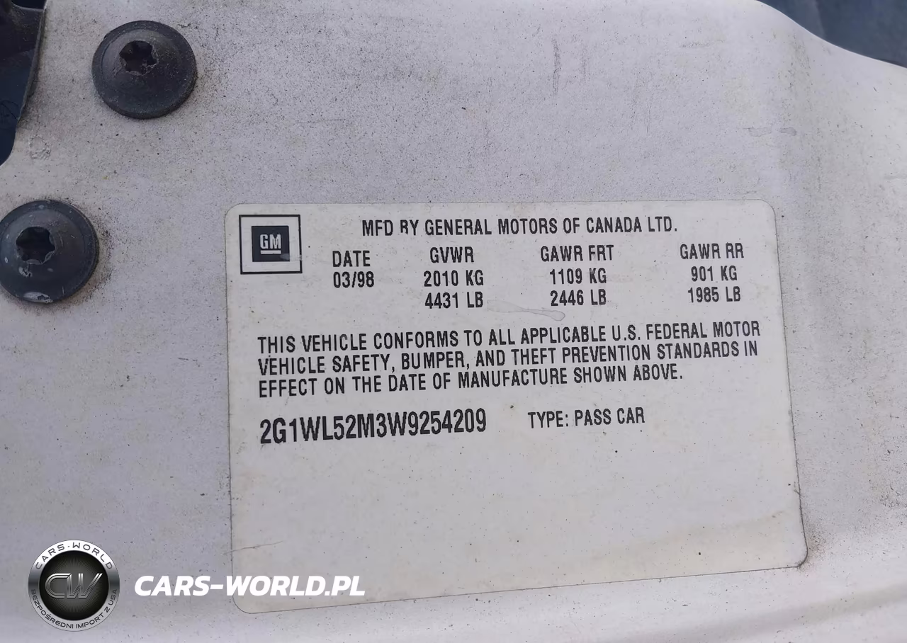 1998 Chevrolet Lumina VIN:2G1WL52M3W9254209 - 9