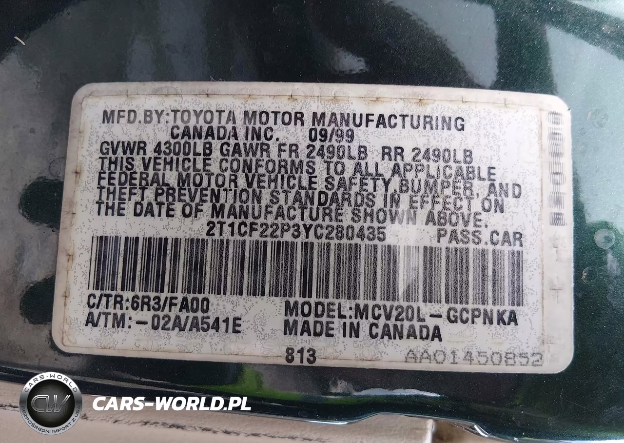 2000 Toyota Camry Solara Se V6 VIN:2T1CF22P3YC280435 - 9