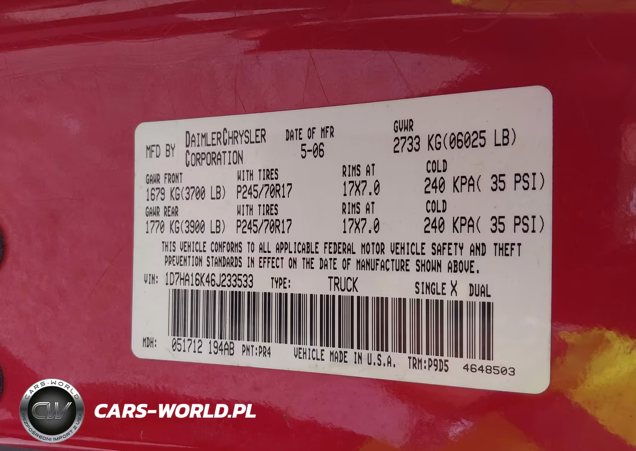 2006 Dodge Ram 1500 St VIN:1D7HA16K46J233533 - 9