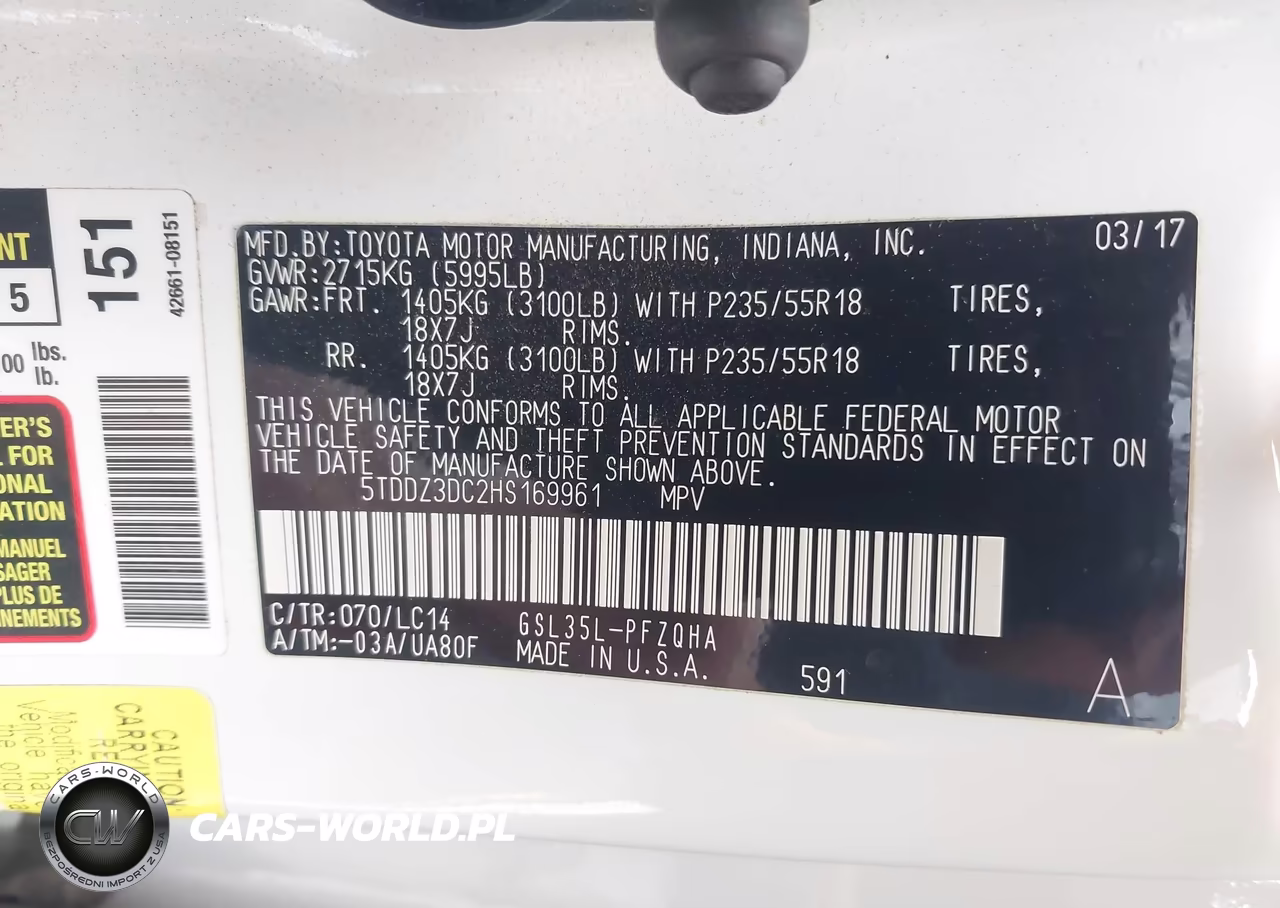 2017 Toyota Sienna Xle 7 Passenger VIN:5TDDZ3DC2HS169961 - 9