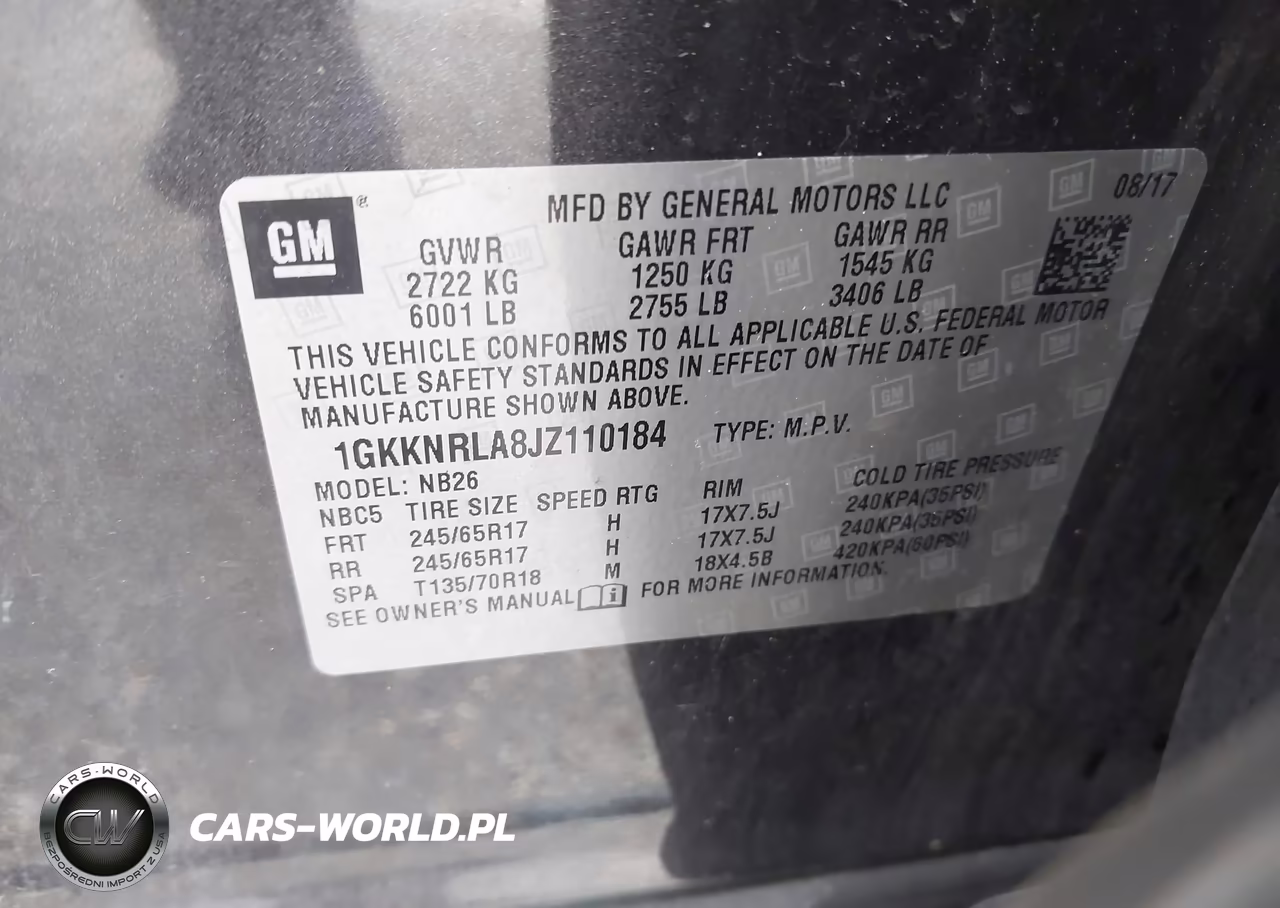 2018 GMC Acadia Sle-1 VIN:1GKKNRLA8JZ110184 - 9