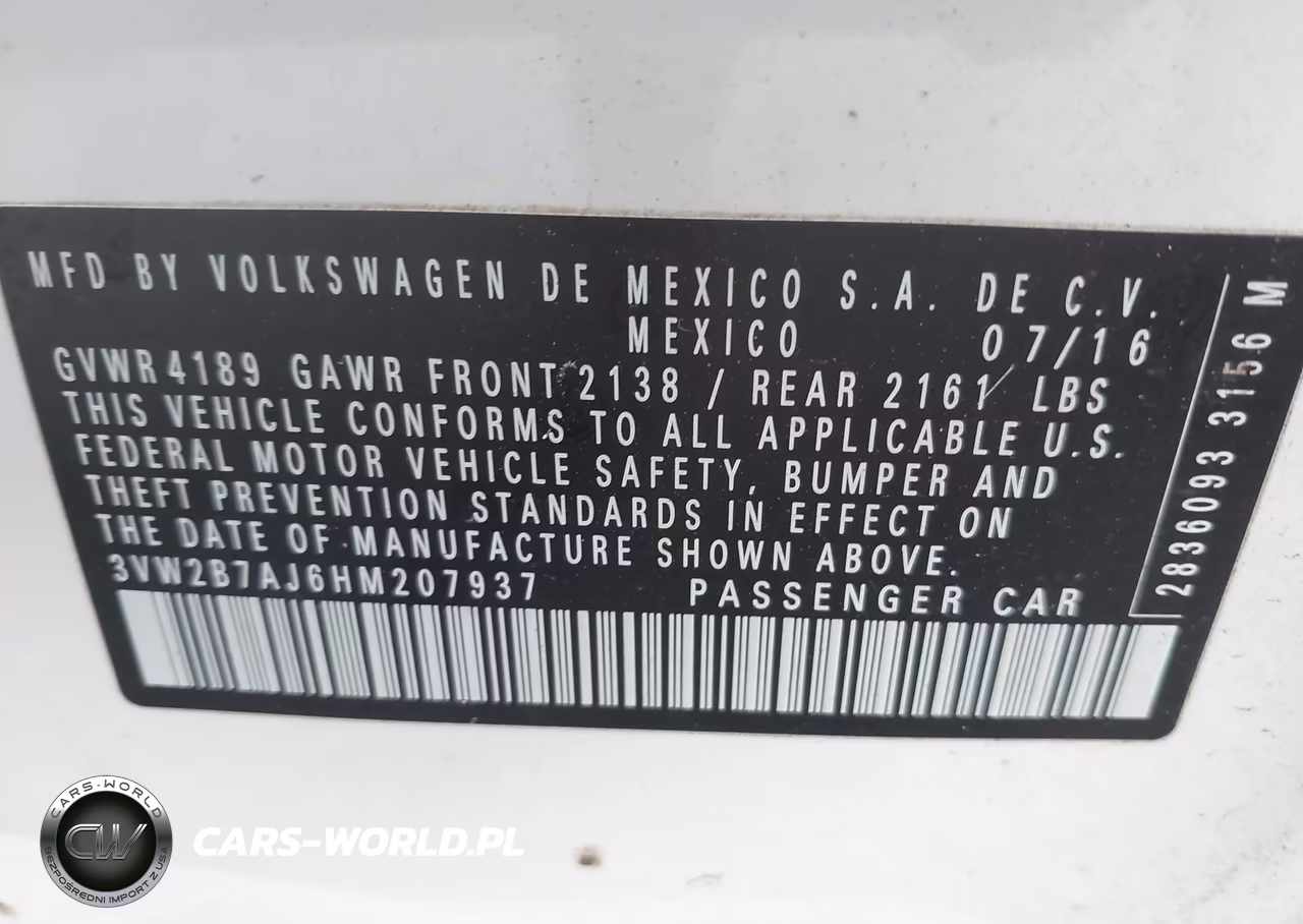 2017 Volkswagen Jetta 1.4T S VIN:3VW2B7AJ6HM207937 - 9