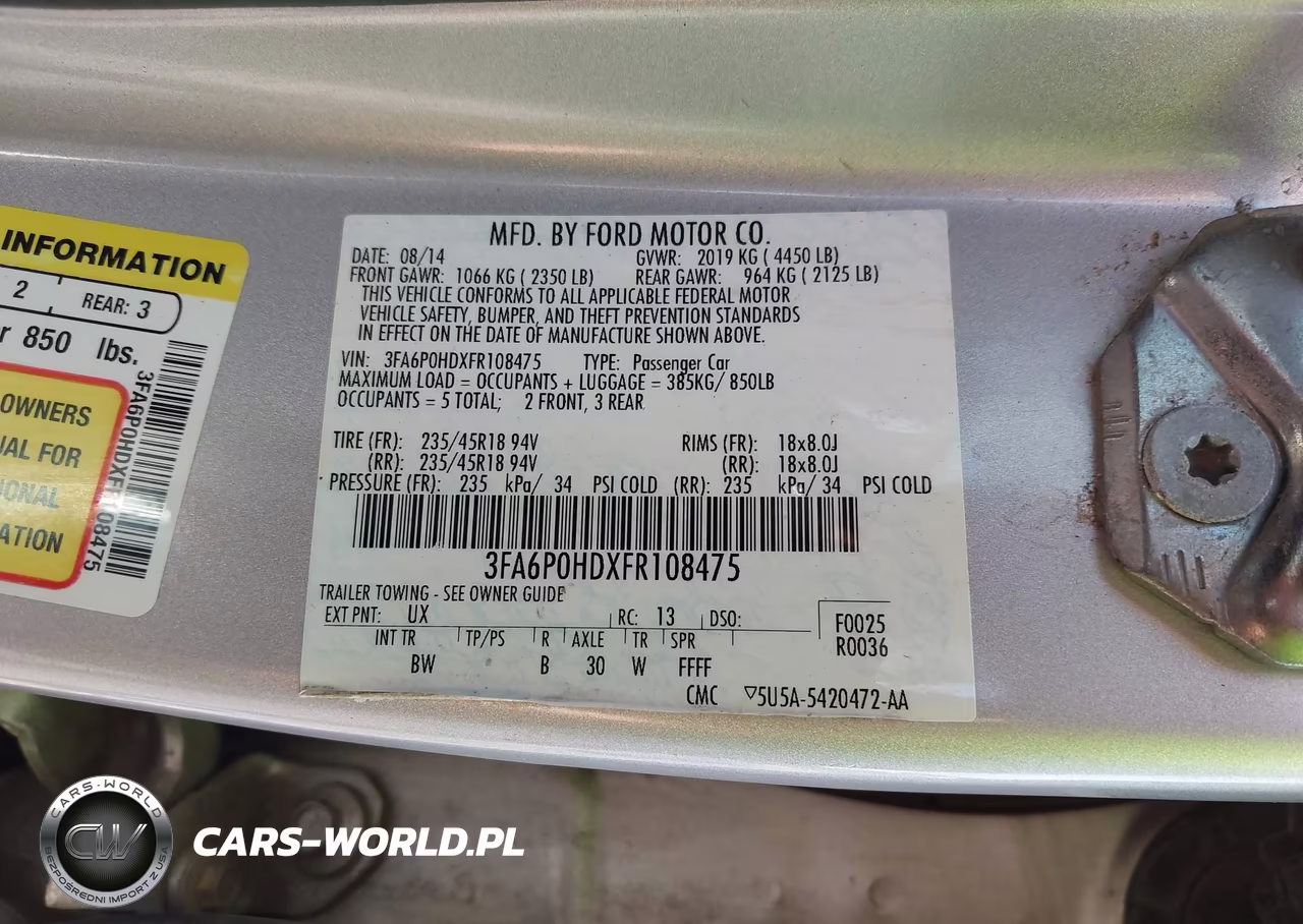 2015 Ford Fusion Se VIN:3FA6P0HDXFR108475 - 9