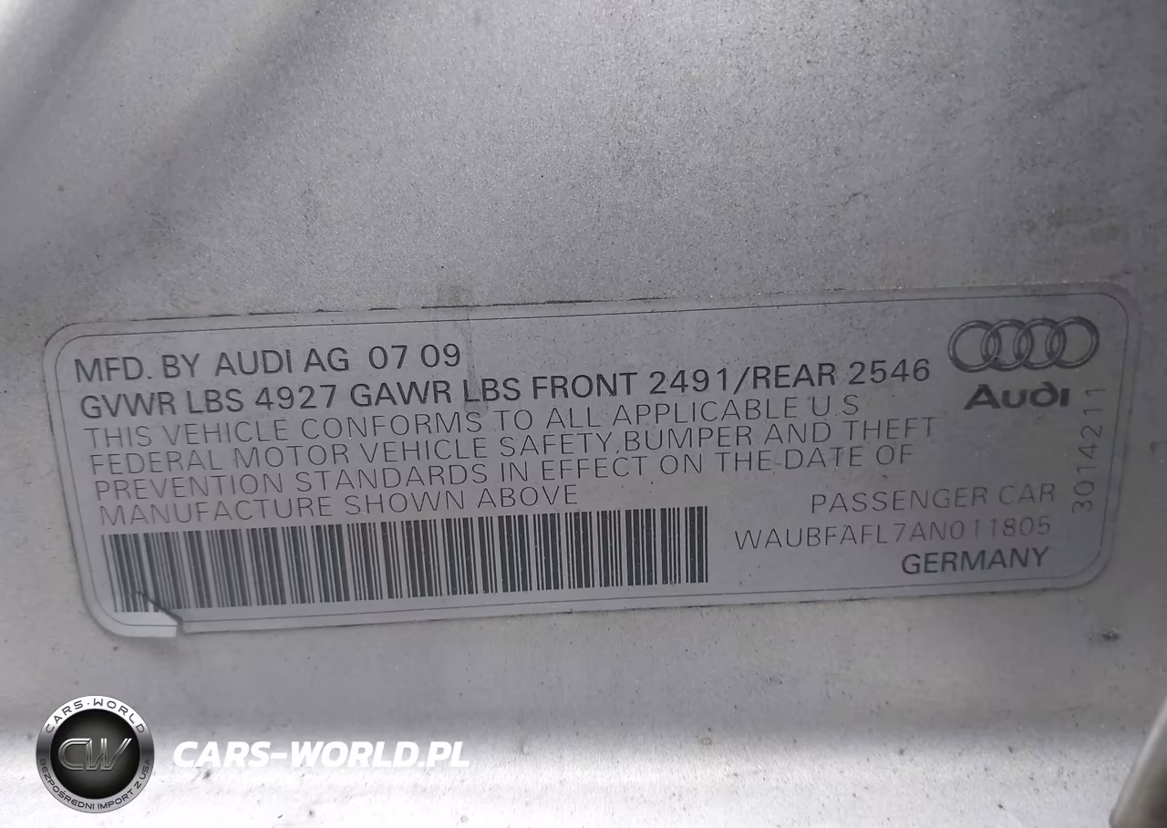 2010 Audi A4 2.0T Premium VIN:WAUBFAFL7AN011805 - 9