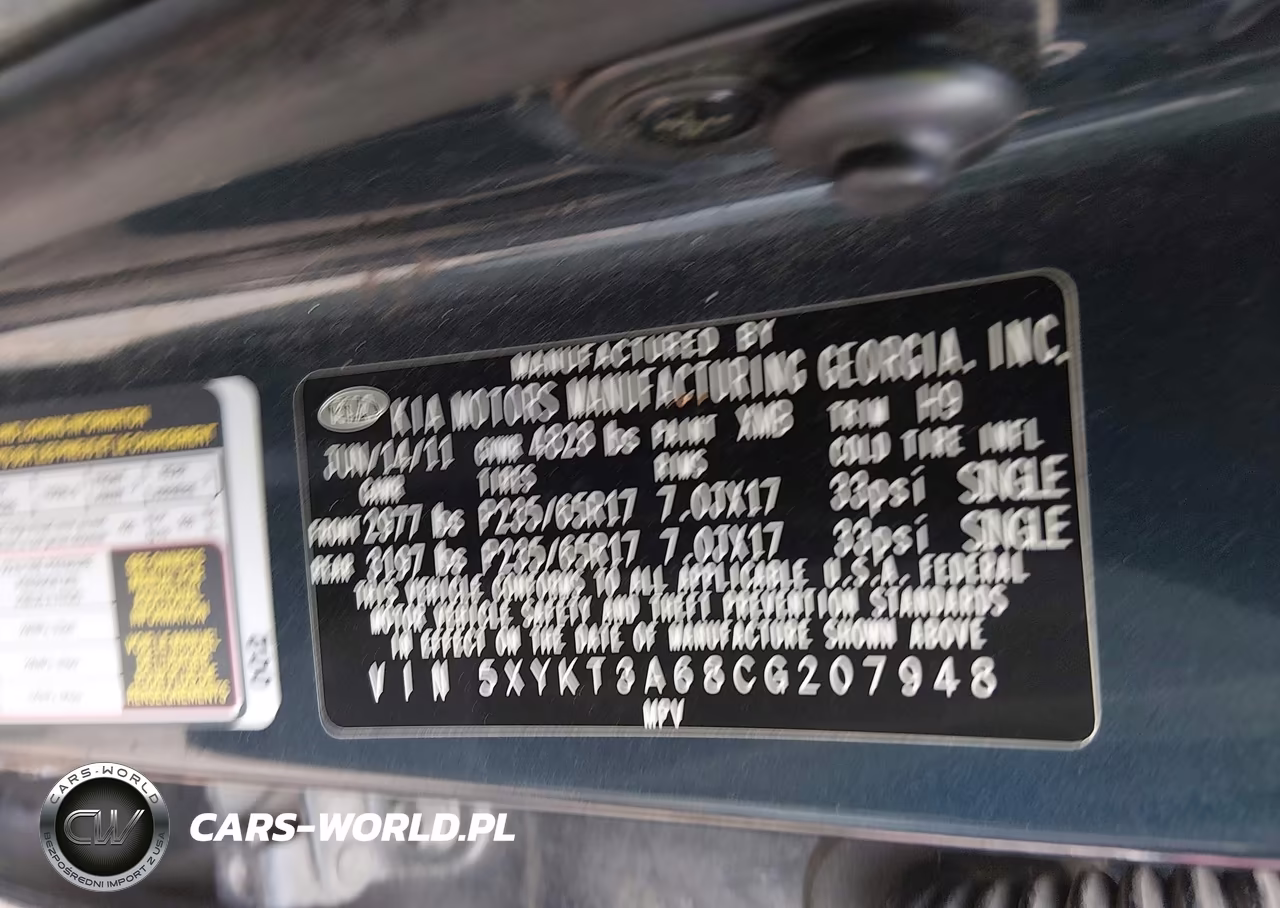 2012 Kia Sorento Lx VIN:5XYKT3A68CG207948 - 9
