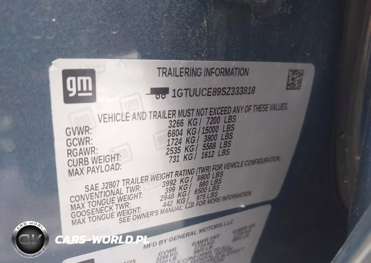 2025 GMC Sierra 1500 4Wd Short Box Elevation With 3Sb VIN:1GTUUCE89SZ333818 - 9
