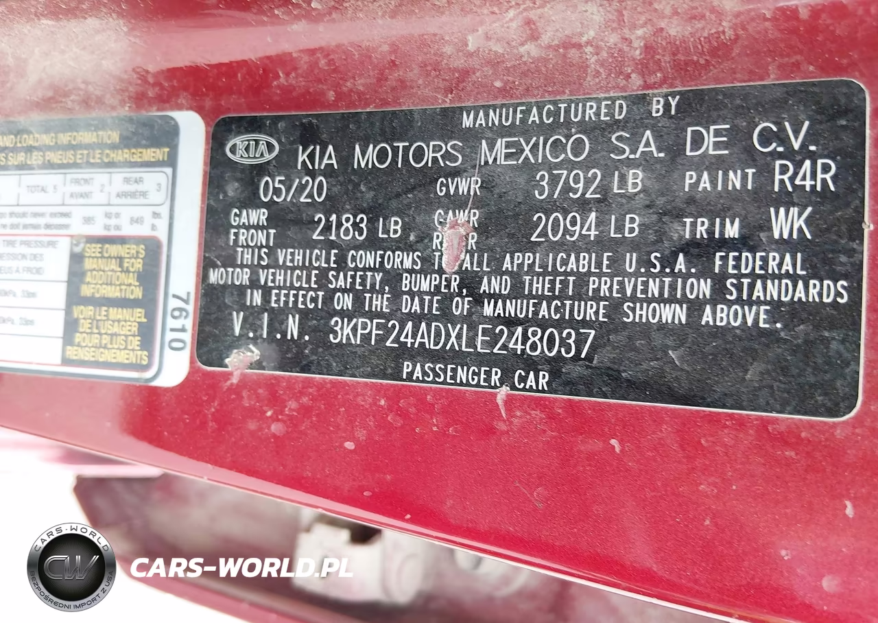 2020 Kia Forte Lxs VIN:3KPF24ADXLE248037 - 9