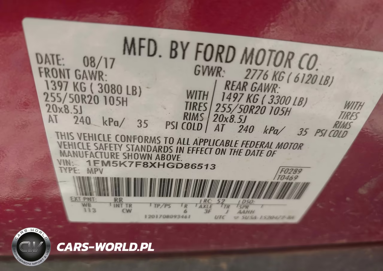 2017 Ford Explorer Limited VIN:1FM5K7F8XHGD86513 - 9