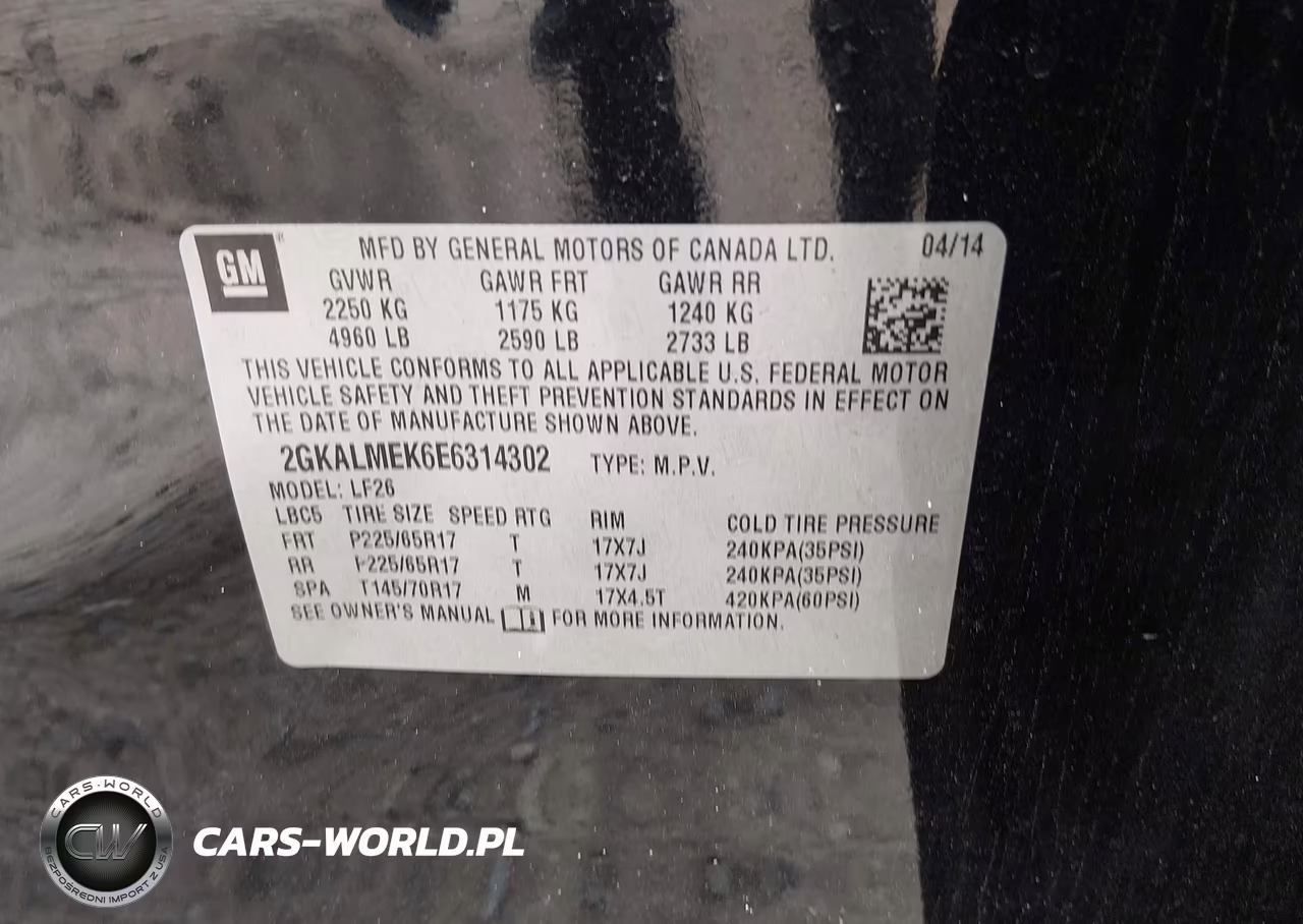 2014 GMC Terrain Sle-1 VIN:2GKALMEK6E6314302 - 9