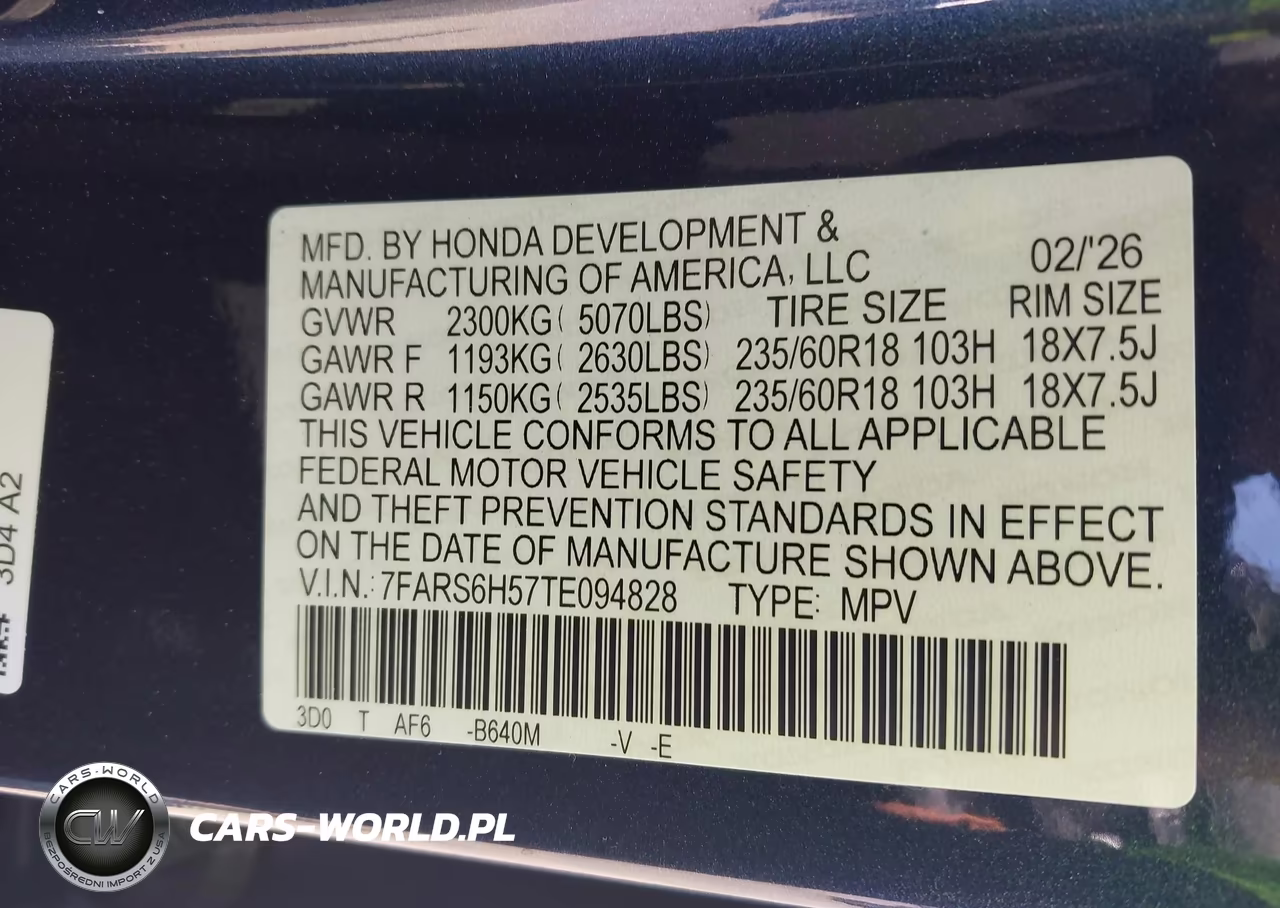 2026 Honda Cr-V Hybrid Awd Sport VIN:7FARS6H57TE094828 - 9