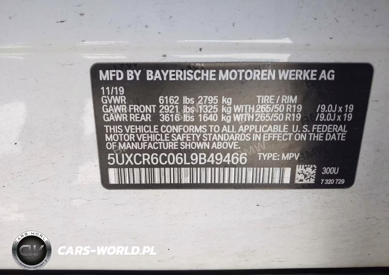 2020 BMW X5 xDrive40I VIN:5UXCR6C06L9B49466 - 9