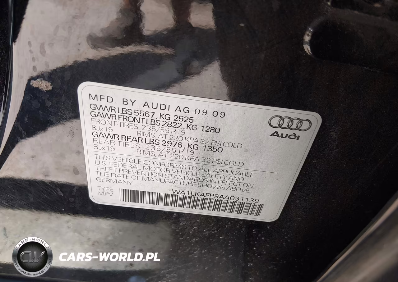 2010 Audi Q5 3.2 Premium VIN:WA1LKAFP9AA031139 - 9