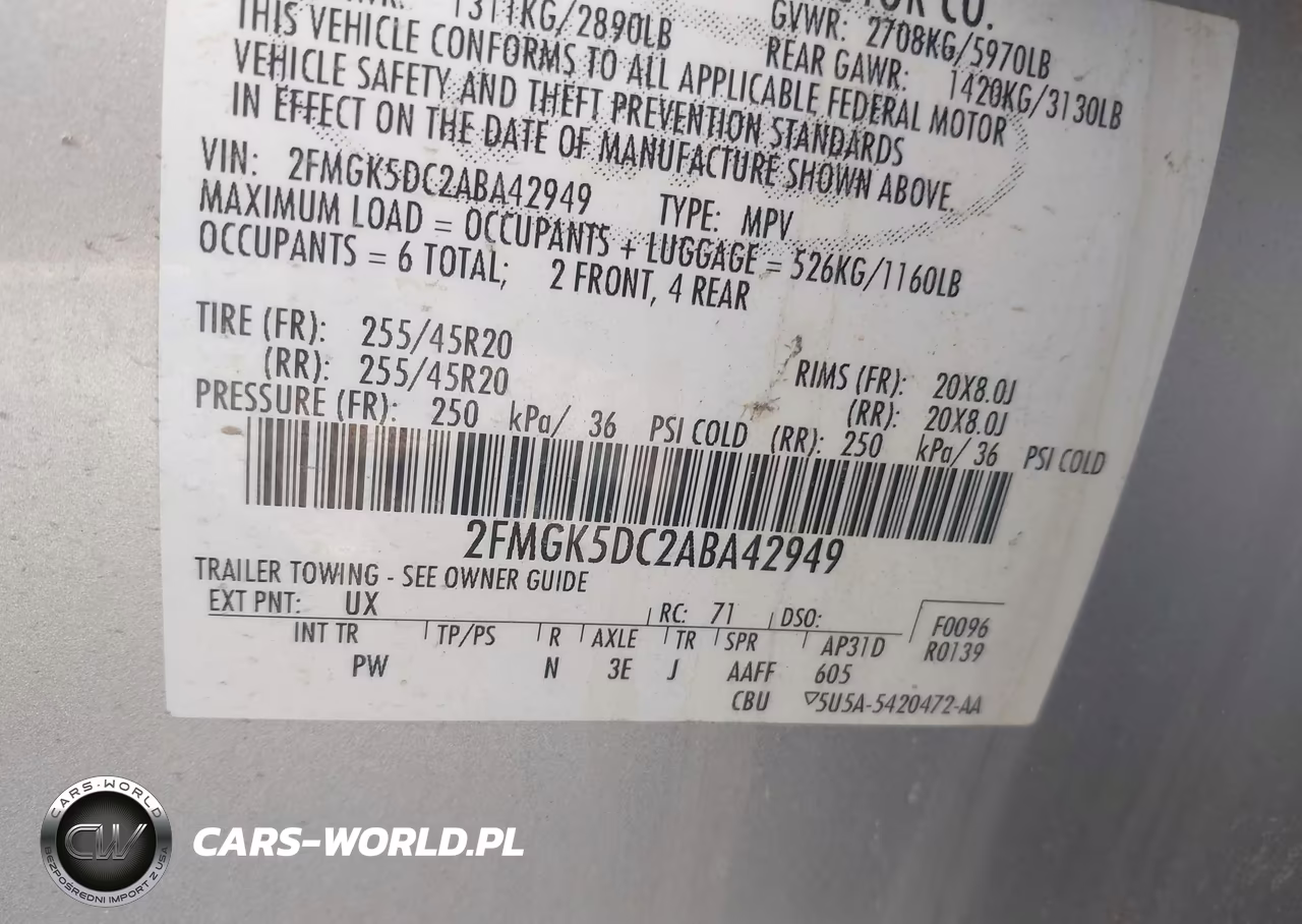 2010 Ford Flex Limited VIN:2FMGK5DC2ABA42949 - 9