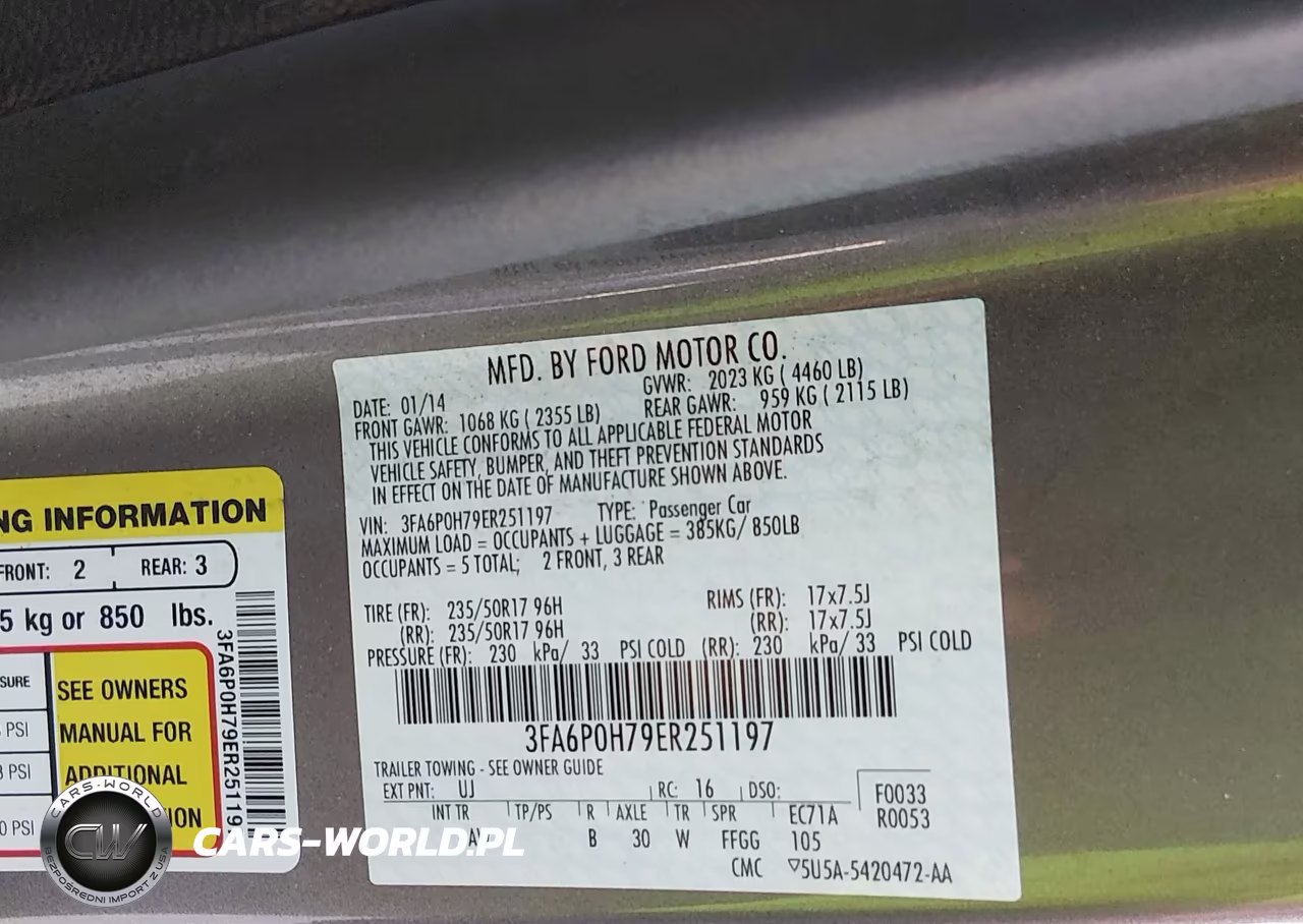 2014 Ford Fusion Se VIN:3FA6P0H79ER251197 - 9