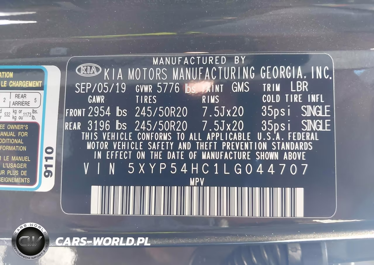 2020 Kia Telluride Sx VIN:5XYP54HC1LG044707 - 9