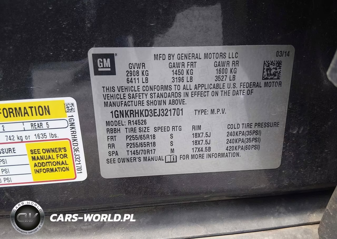 2014 Chevrolet Traverse Lt VIN:1GNKRHKD3EJ321701 - 9