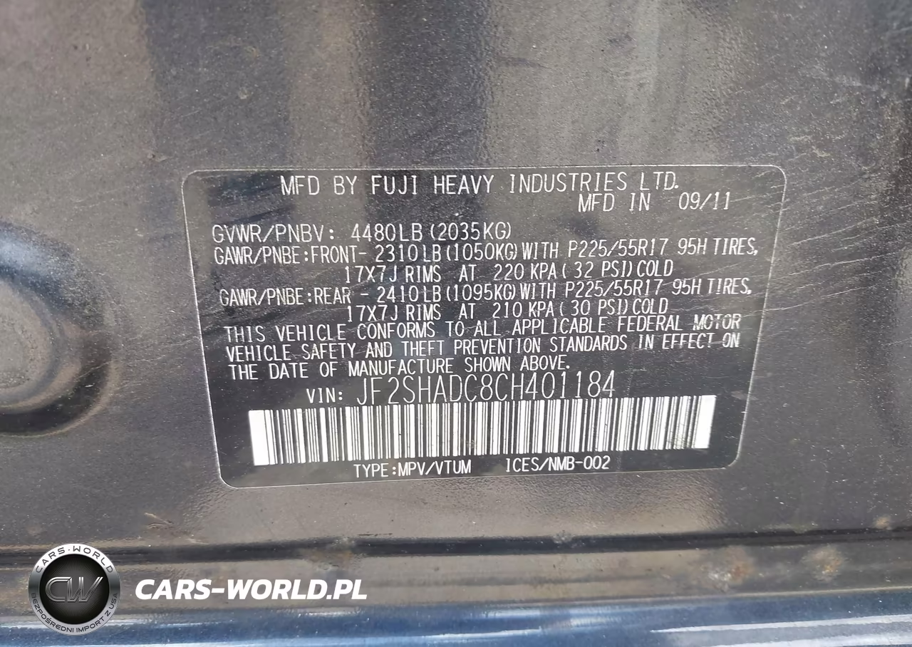 2012 Subaru Forester 2.5X Premium VIN:JF2SHADC8CH401184 - 9