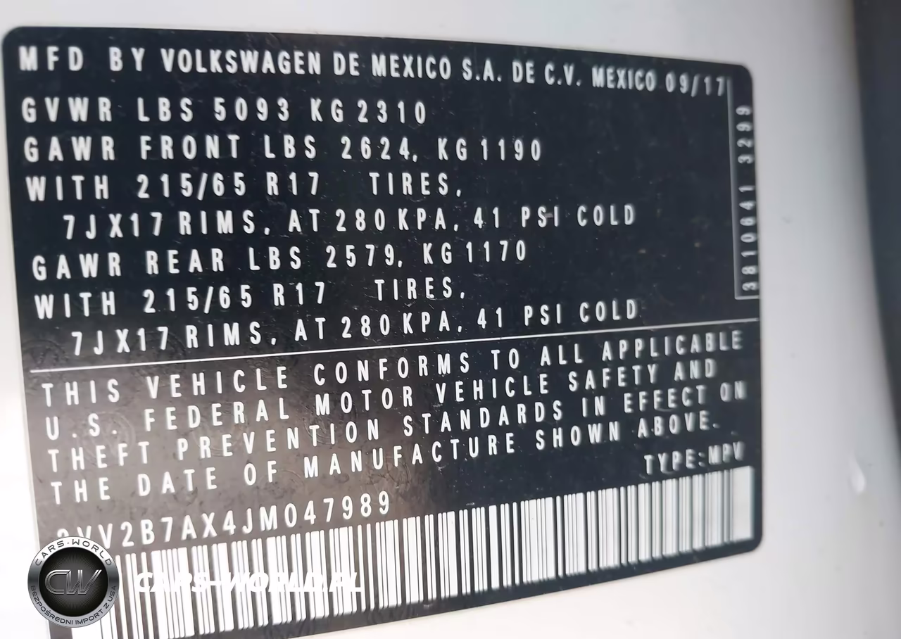 2018 Volkswagen Tiguan 2.0T Se-2.0T Sel VIN:3VV2B7AX4JM047989 - 9