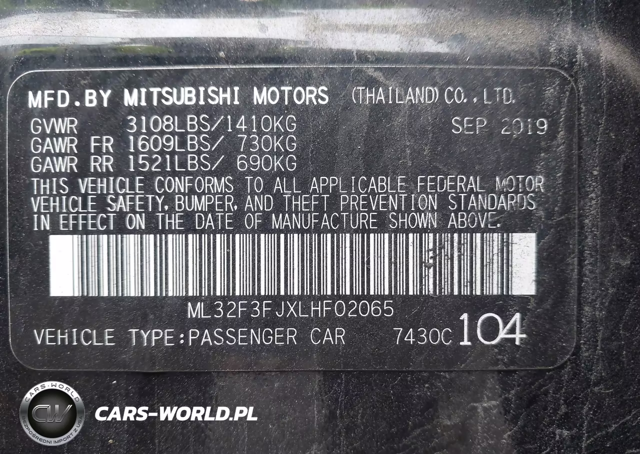 2020 Mitsubishi Mirage G4 Es VIN:ML32F3FJXLHF02065 - 9