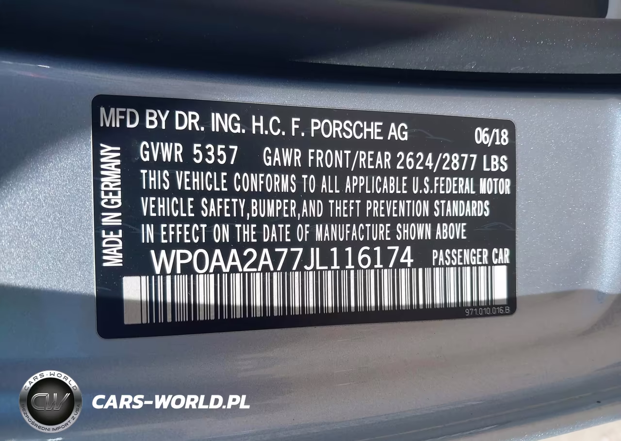 2018 Porsche Panamera 4 VIN:WP0AA2A77JL116174 - 9