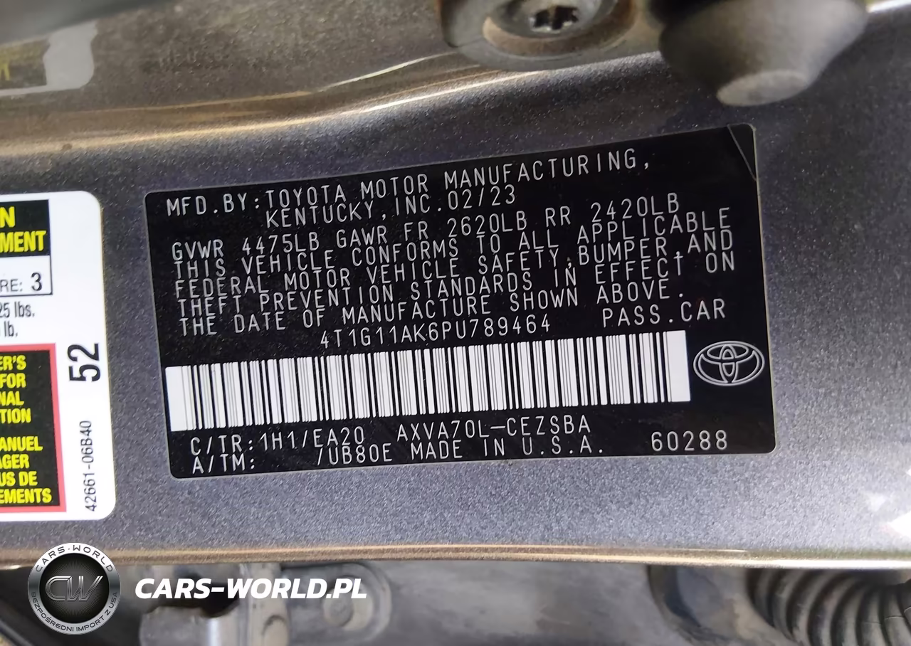 2023 Toyota Camry Se VIN:4T1G11AK6PU789464 - 9