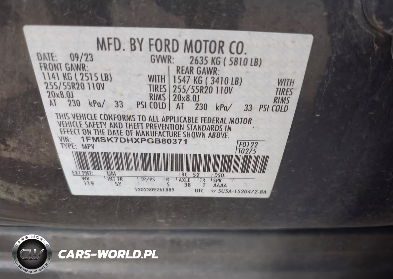 2023 Ford Explorer Xlt VIN:1FMSK7DHXPGB80371 - 9