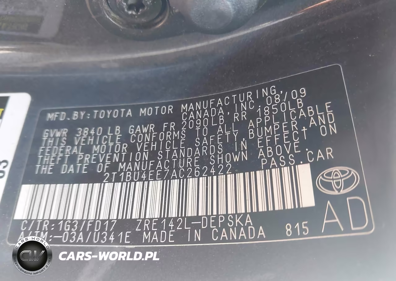 2010 Toyota Corolla S VIN:2T1BU4EE7AC262422 - 9