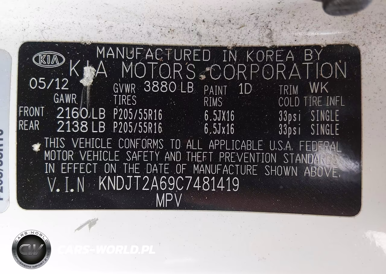 2012 Kia Soul + VIN:KNDJT2A69C7481419 - 9