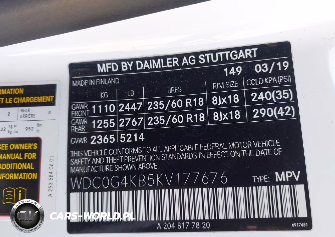 2019 Mercedes-Benz Glc 300 4Matic VIN:WDC0G4KB5KV177676 - 9