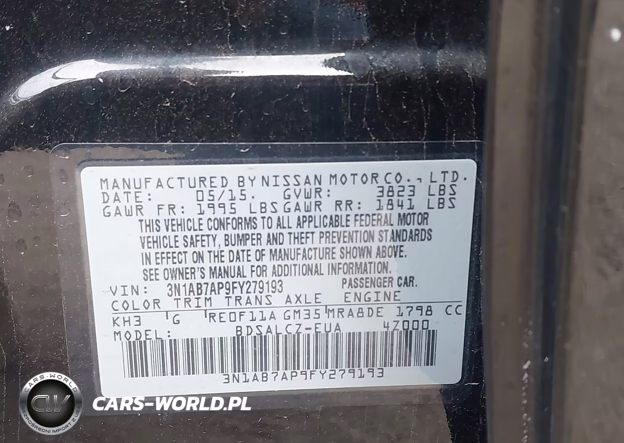 2015 Nissan Sentra S VIN:3N1AB7AP9FY279193 - 9