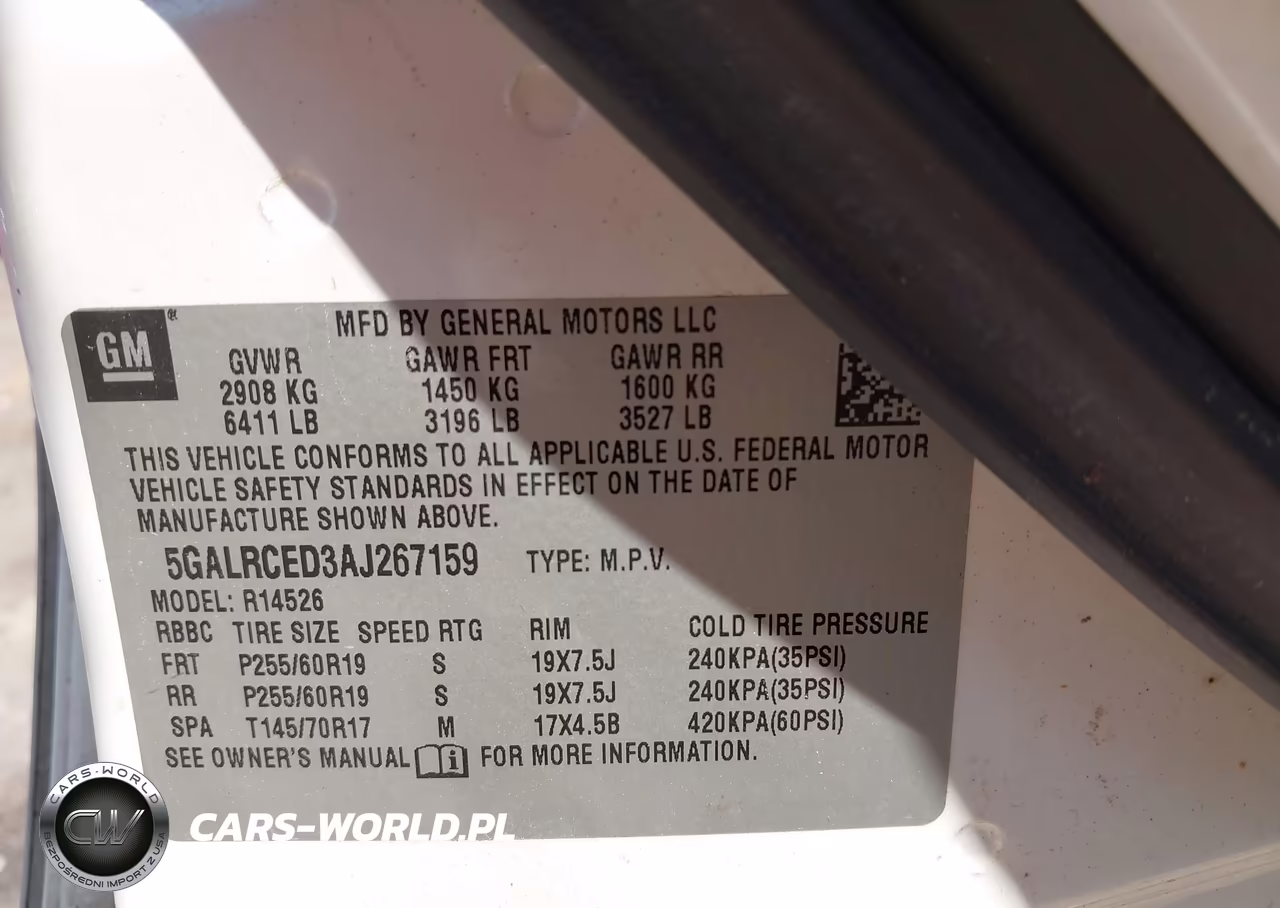 2010 Buick Enclave 2Xl VIN:5GALRCED3AJ267159 - 9