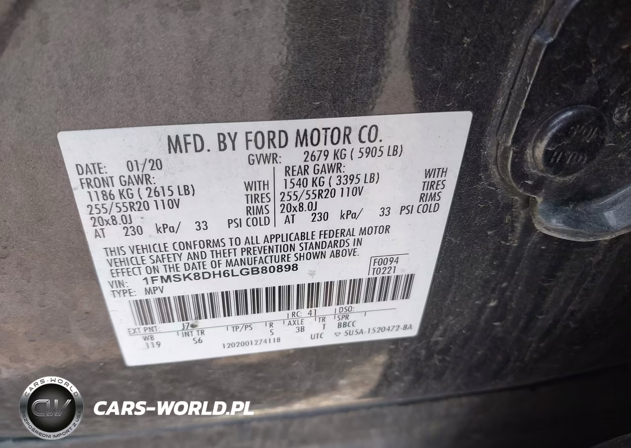 2020 Ford Explorer Xlt VIN:1FMSK8DH6LGB80898 - 9