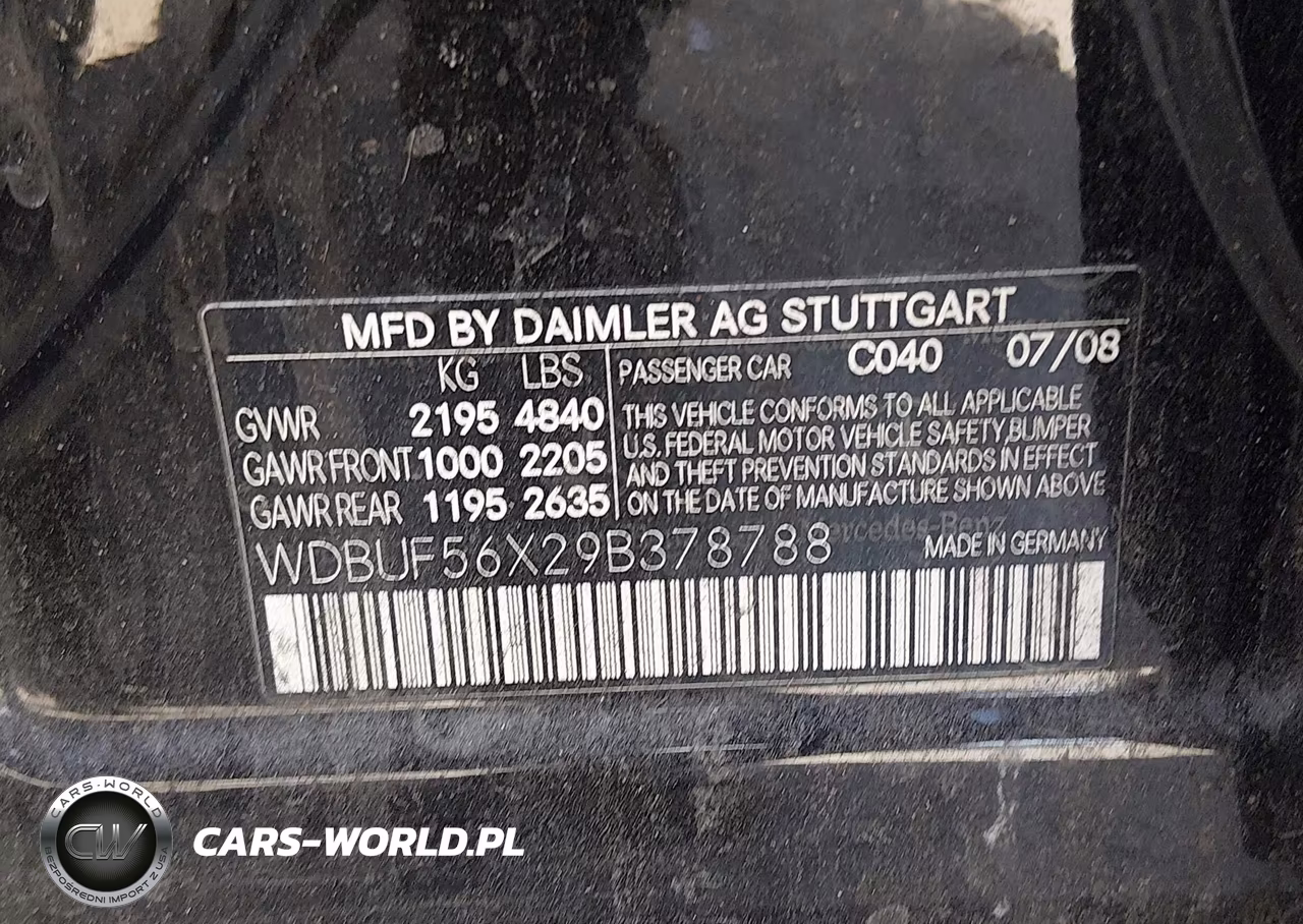 2009 Mercedes-Benz E 350 VIN:WDBUF56X29B378788 - 9