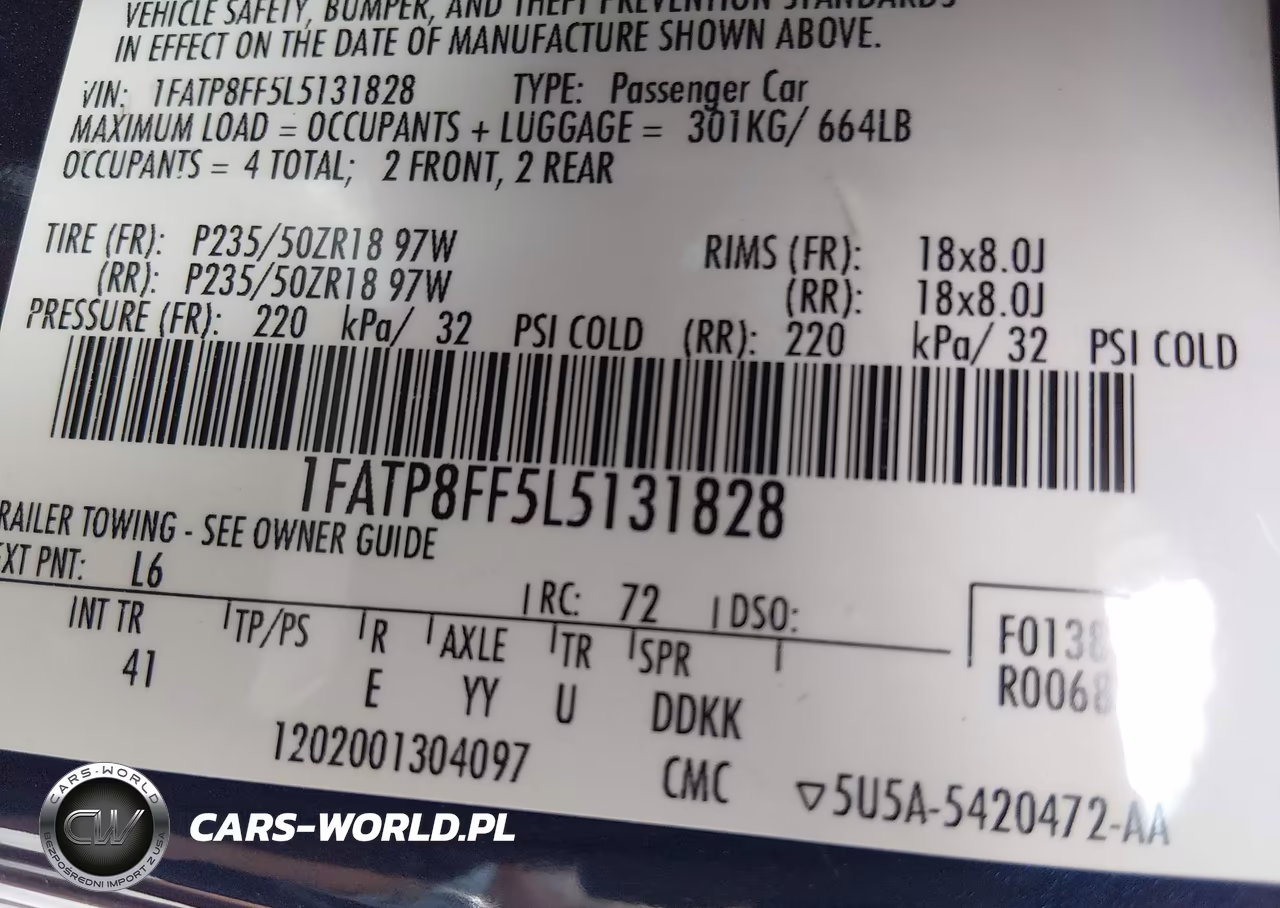 2020 Ford Mustang Gt Premium VIN:1FATP8FF5L5131828 - 9