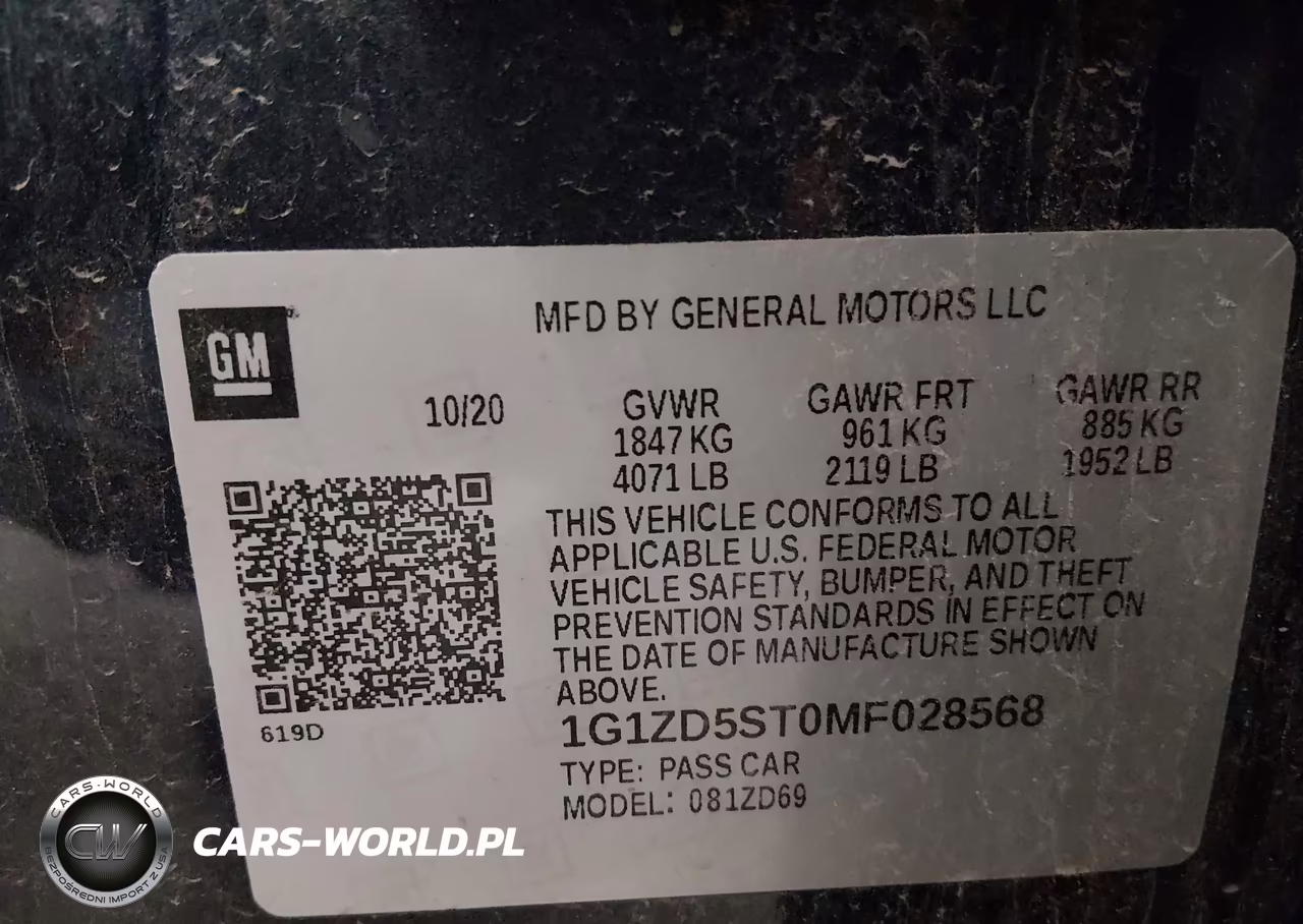 2021 Chevrolet Malibu Fwd Lt VIN:1G1ZD5ST0MF028568 - 9