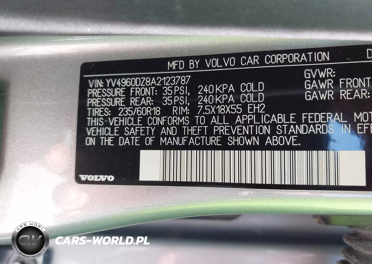 2010 Volvo Xc60 3.2 VIN:YV4960DZ8A2123787 - 9