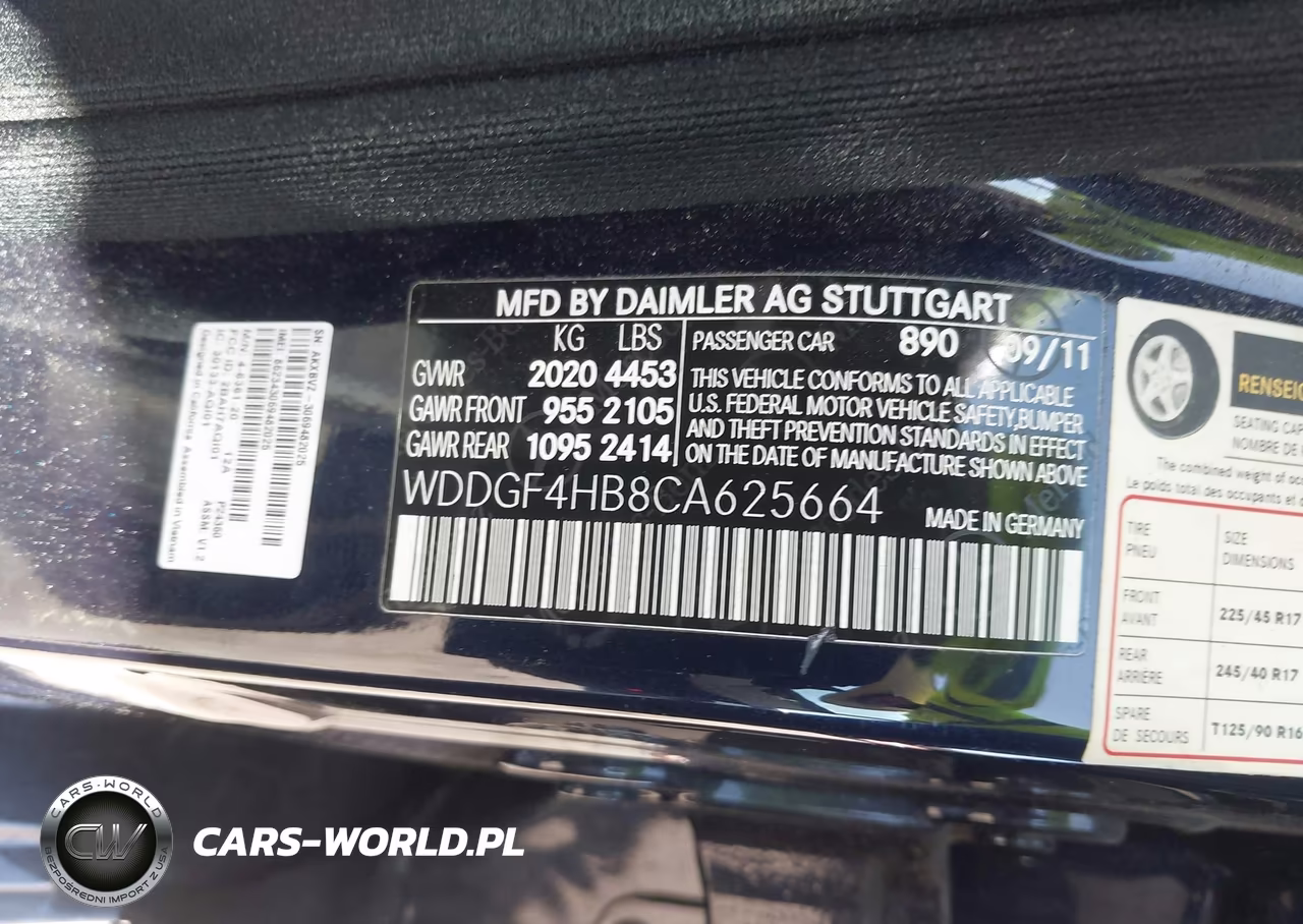 2012 Mercedes-Benz C 250 Luxury-Sport VIN:WDDGF4HB8CA625664 - 9
