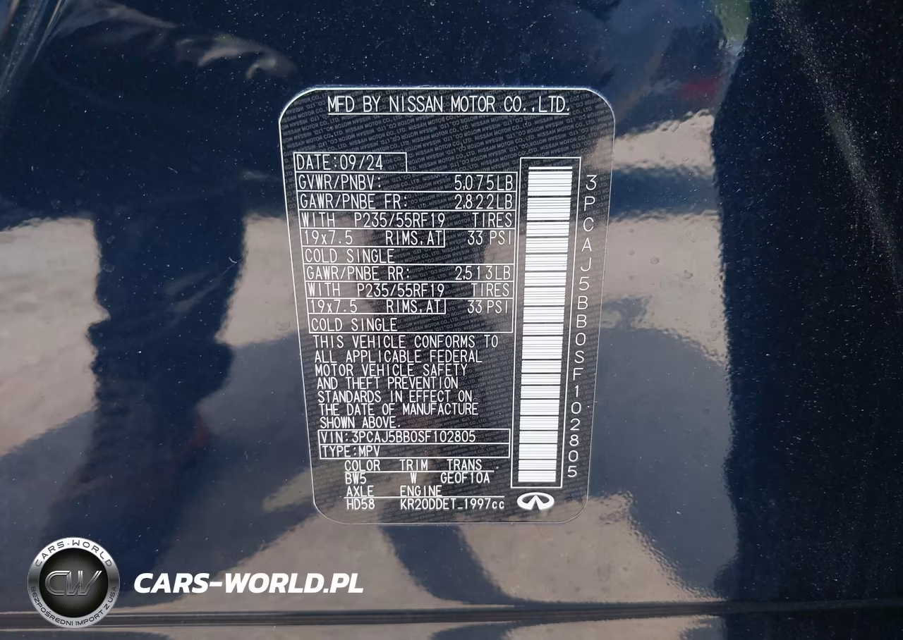 2025 Infiniti Qx50 Luxe Awd VIN:3PCAJ5BB0SF102805 - 9