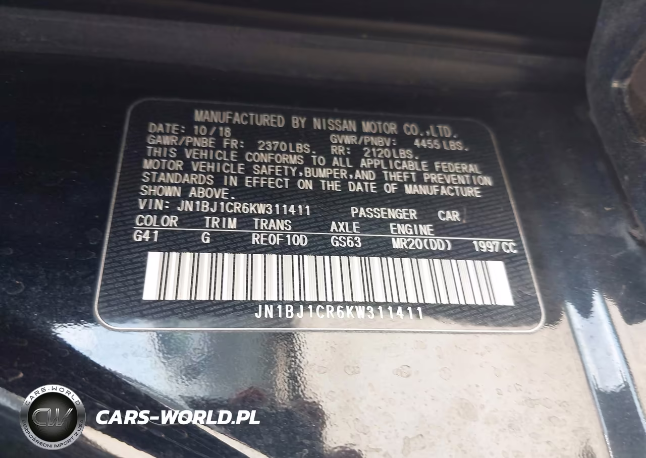 2019 Nissan Rogue Sport Sv VIN:JN1BJ1CR6KW311411 - 9