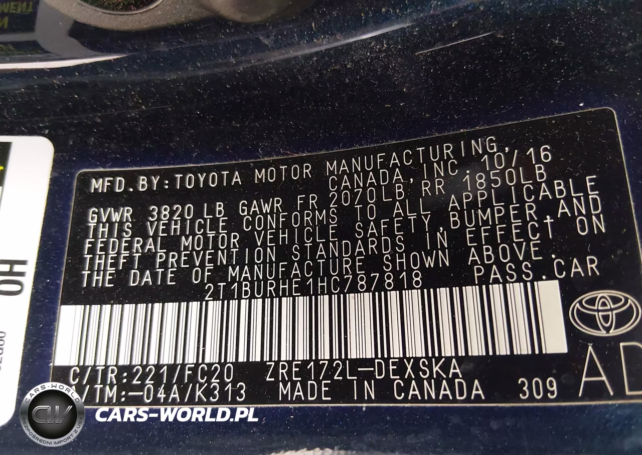 2017 Toyota Corolla Se VIN:2T1BURHE1HC787818 - 9