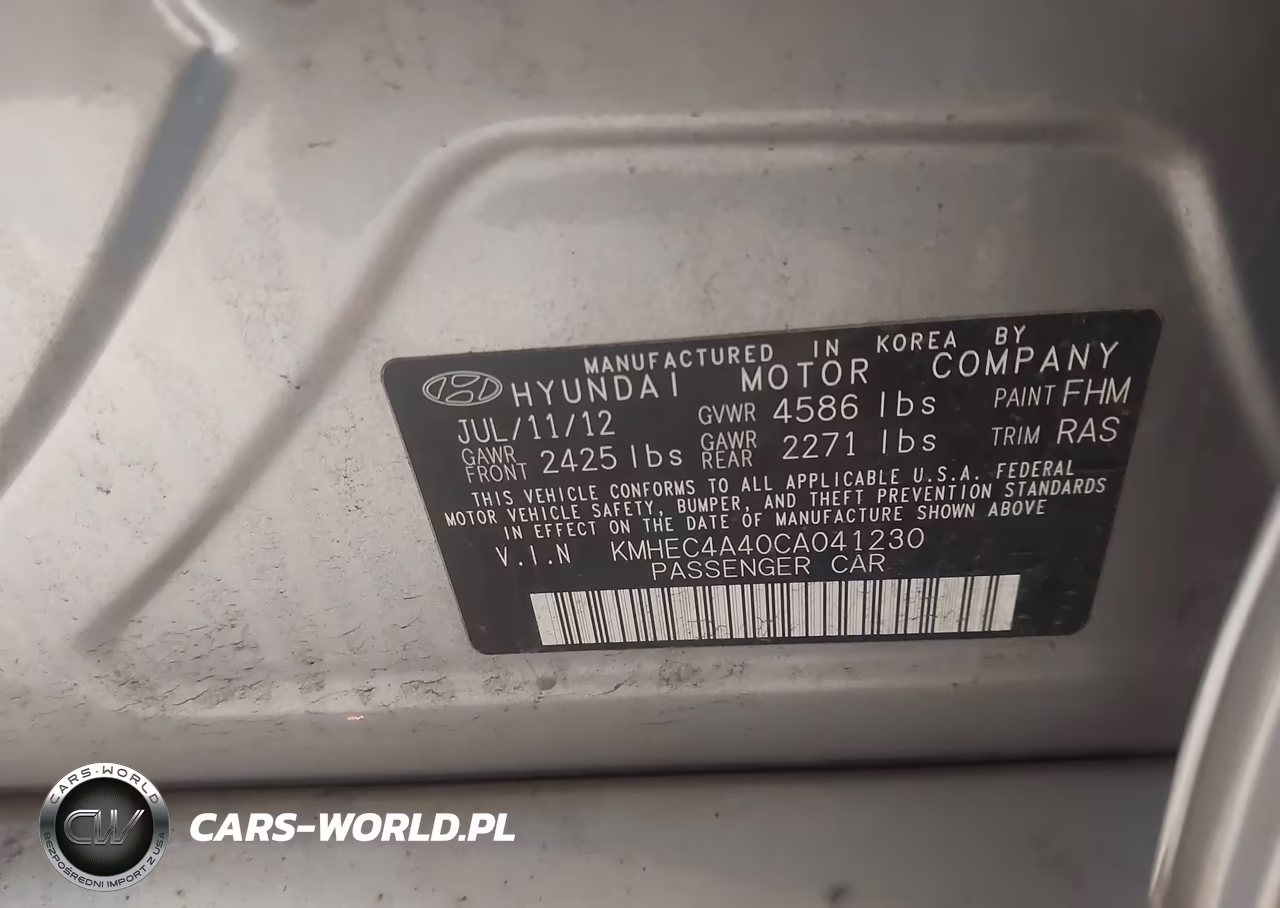 2012 Hyundai Sonata Hybrid VIN:KMHEC4A40CA041230 - 9