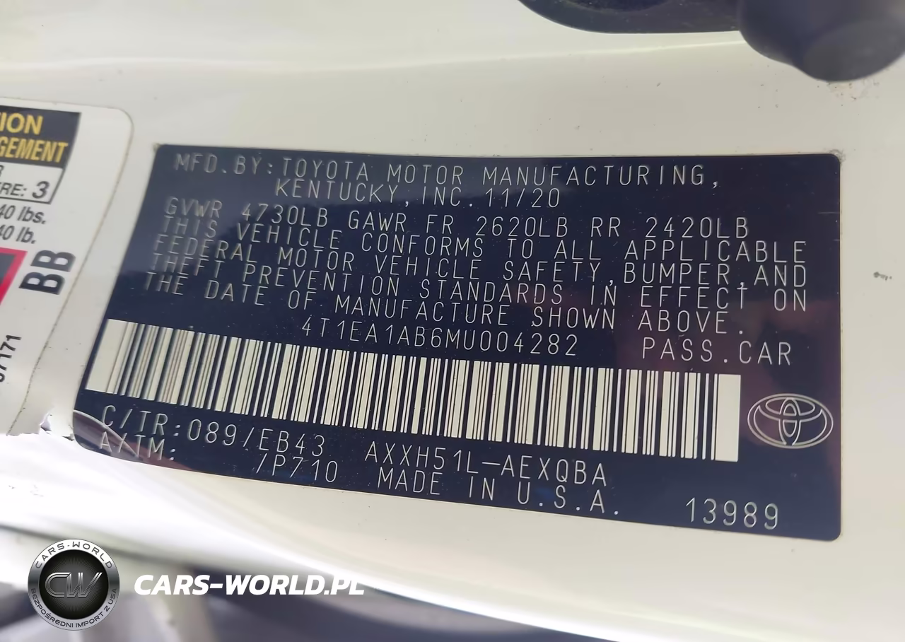 2021 Toyota Avalon Xse Hybrid VIN:4T1EA1AB6MU004282 - 9