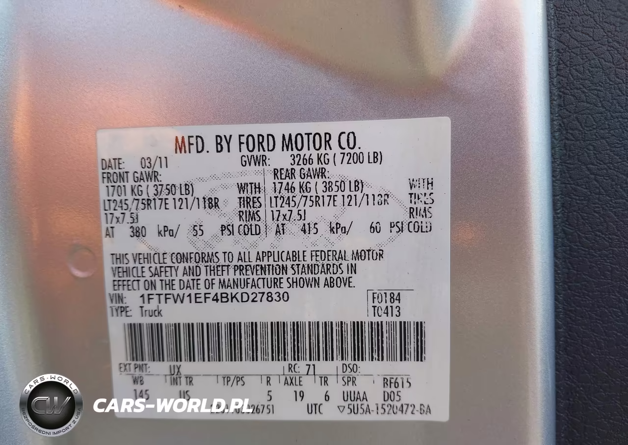 2011 Ford F-150 Xlt VIN:1FTFW1EF4BKD27830 - 9