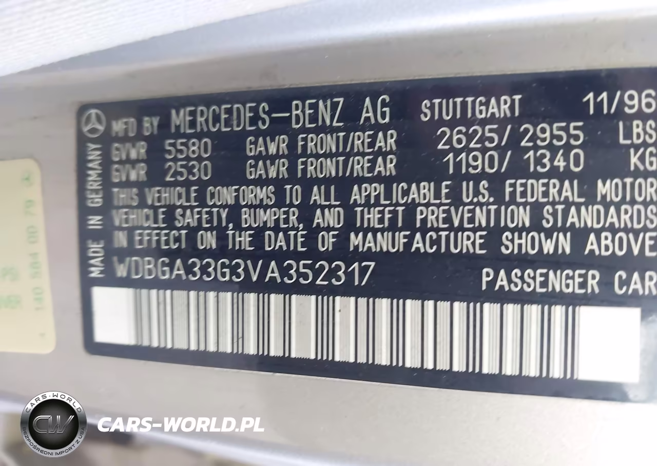 1997 Mercedes-Benz S 320 Base Lwb VIN:WDBGA33G3VA352317 - 9