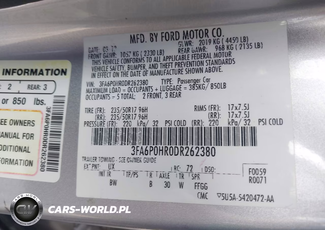 2013 Ford Fusion Se VIN:3FA6P0HR0DR262380 - 9