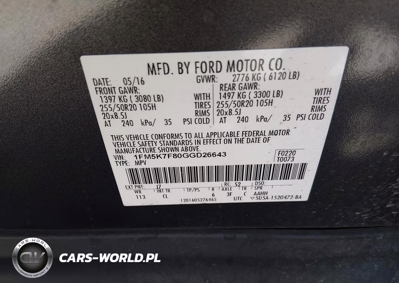 2016 Ford Explorer Limited VIN:1FM5K7F80GGD26643 - 9