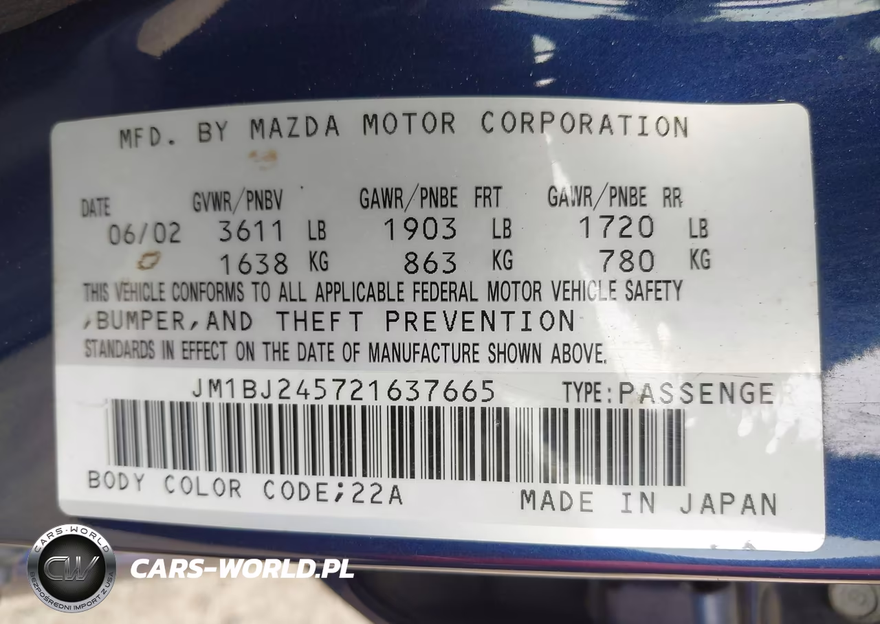 2002 Mazda Protege5 VIN:JM1BJ245721637665 - 9