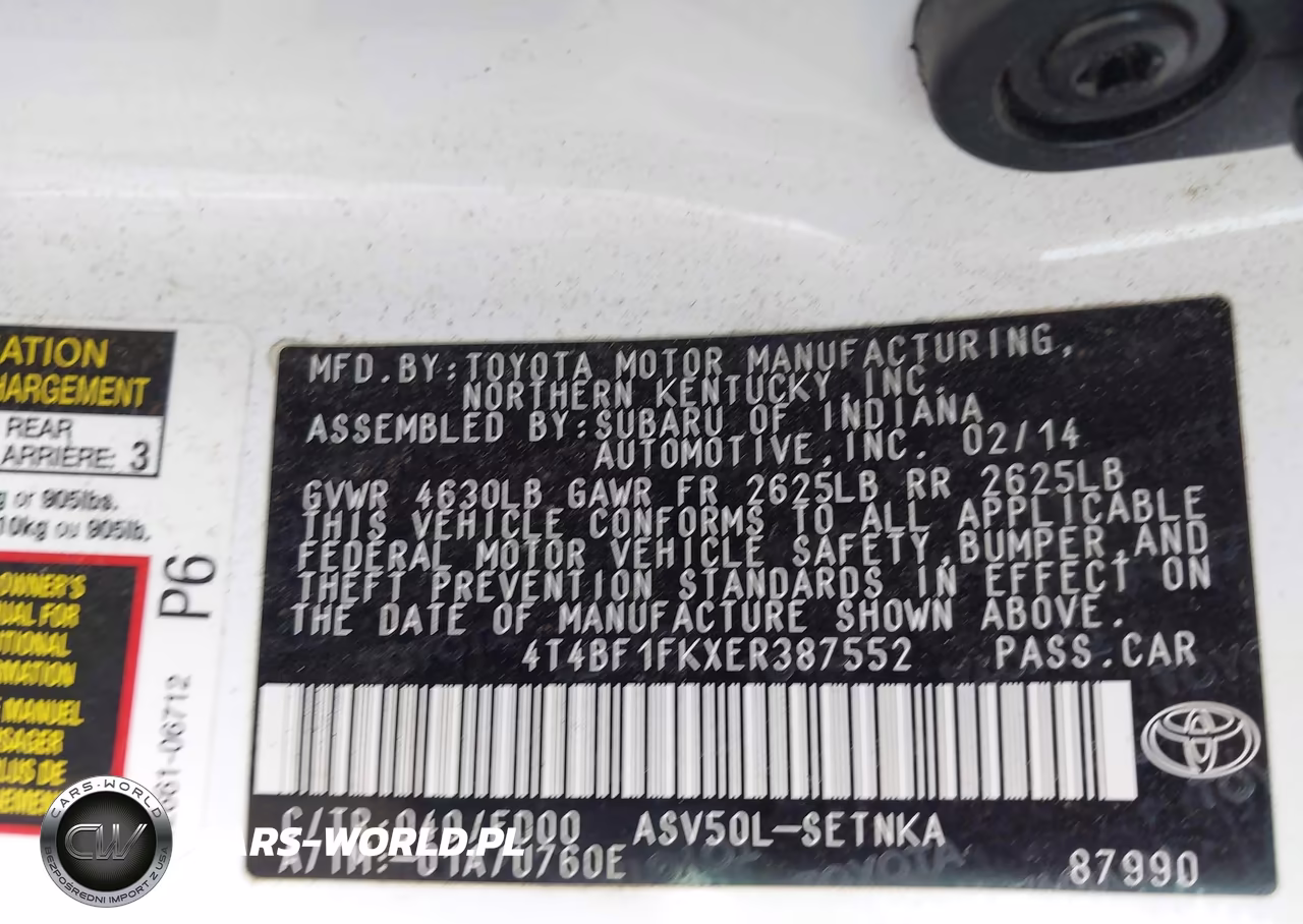 2014 Toyota Camry Le VIN:4T4BF1FKXER387552 - 9