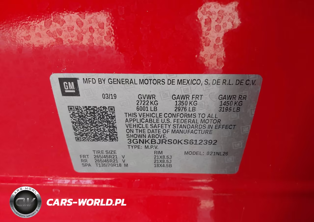 2019 Chevrolet Blazer Rs VIN:3GNKBJRS0KS612392 - 9